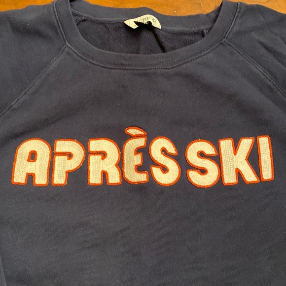 ⚓️J.Crew Apres Ski Navy Crewneck Sweatshirt 3X - Picture 2 of 6